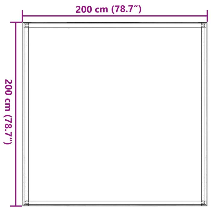 vidaXL Teltteppe 200×200 cm svart