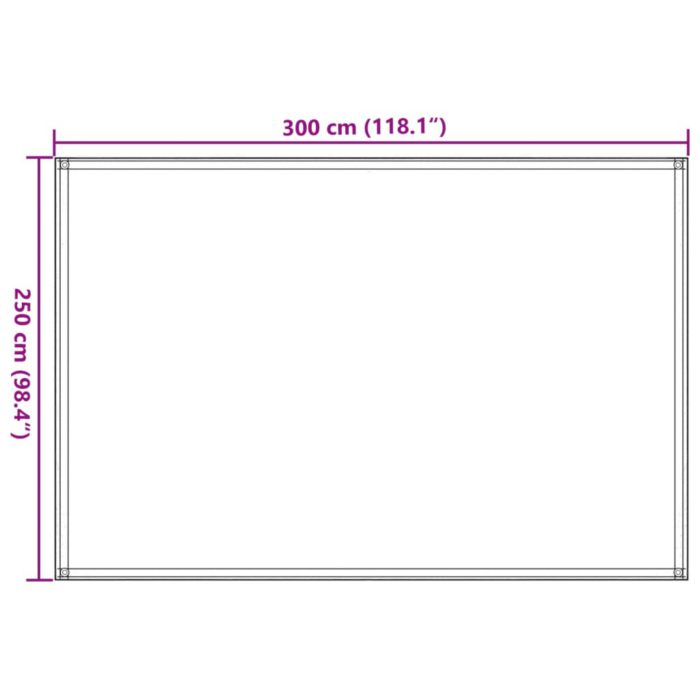 vidaXL Teltteppe 250×300 cm svart