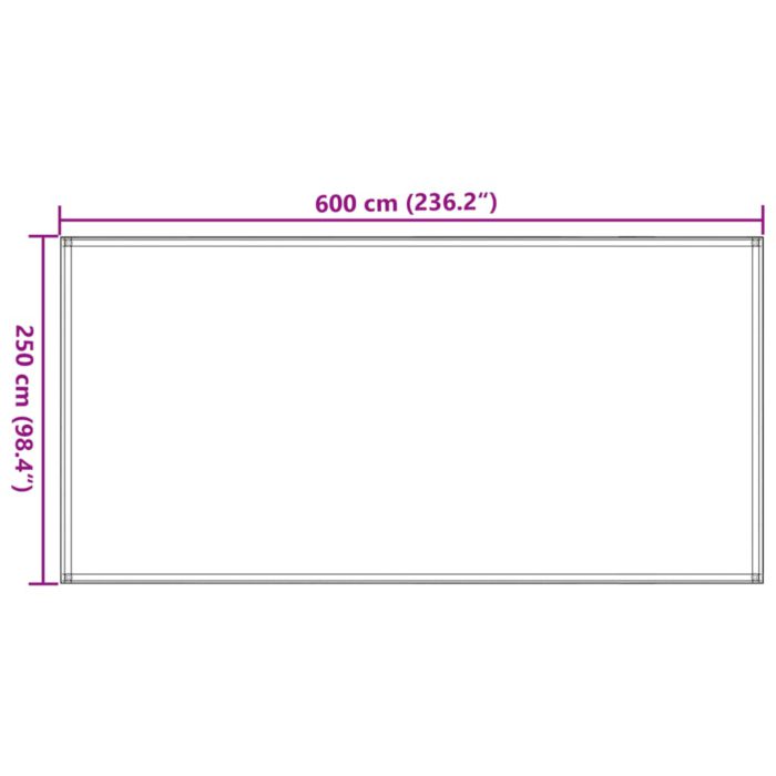 vidaXL Teltteppe 250×600 cm svart