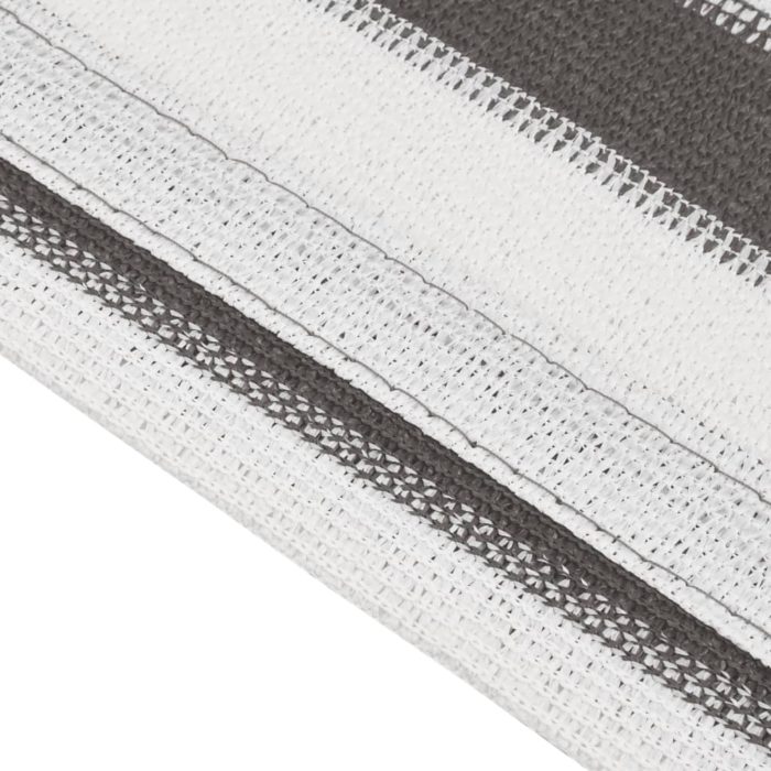 vidaXL Teltteppe antrasitt og hvit 400×400 cm HDPE
