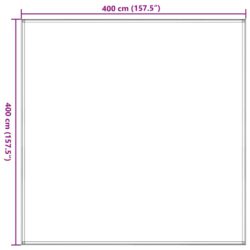 vidaXL Teltteppe antrasitt og hvit 400×400 cm HDPE