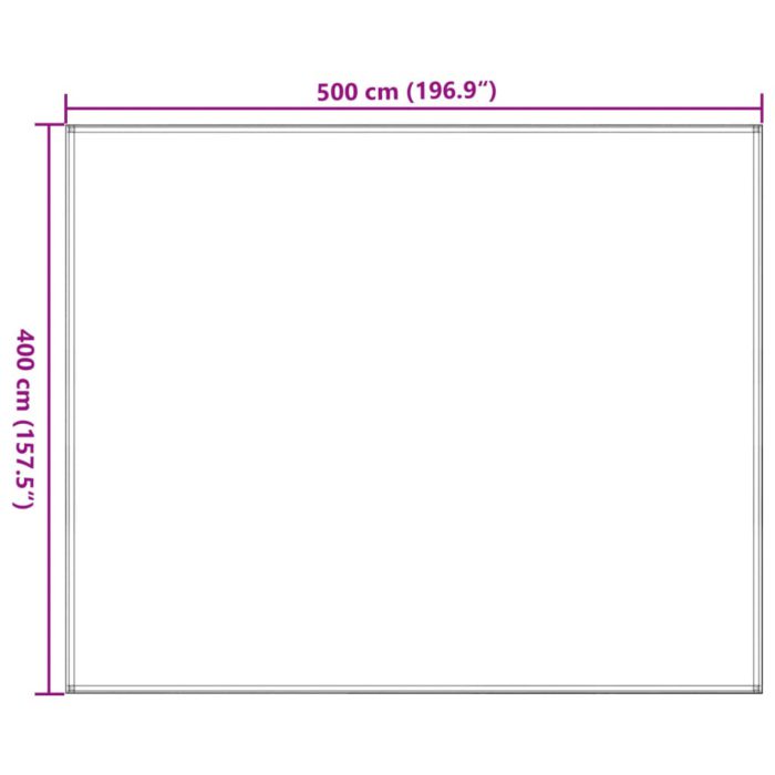 vidaXL Teltteppe antrasitt og hvit 400×500 cm HDPE