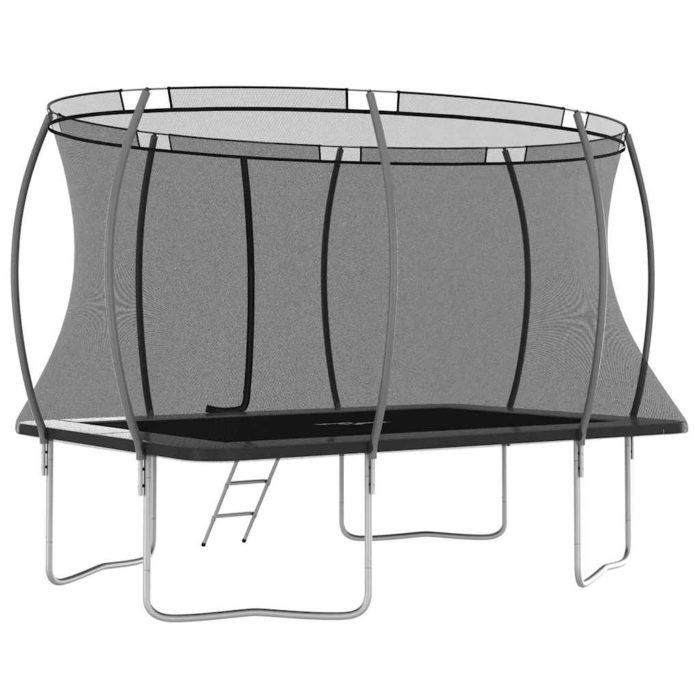 vidaXL Trampolinesett rektangulær 335x244x90 cm 150 kg