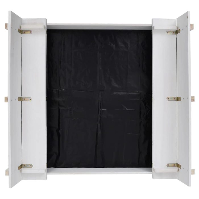 vidaXL Sandkasse gran hvit 95x90x15 cm