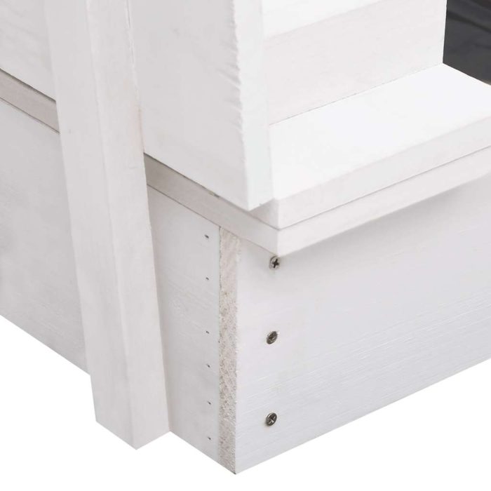 vidaXL Sandkasse gran hvit 95x90x15 cm