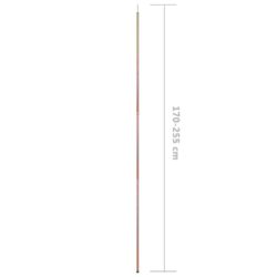 vidaXL Teleskopisk teltstang med lengde på 170-255 cm galvanisert stål