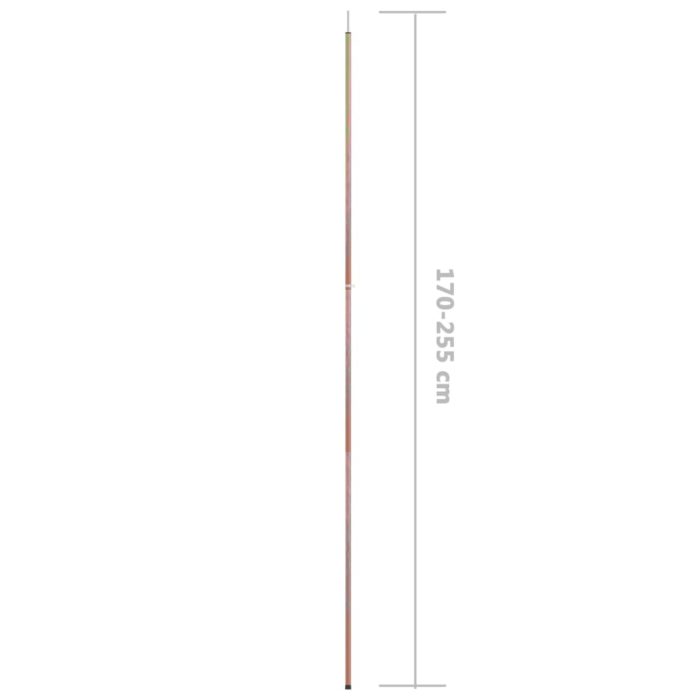 vidaXL Teleskopisk teltstang med lengde på 170-255 cm galvanisert stål