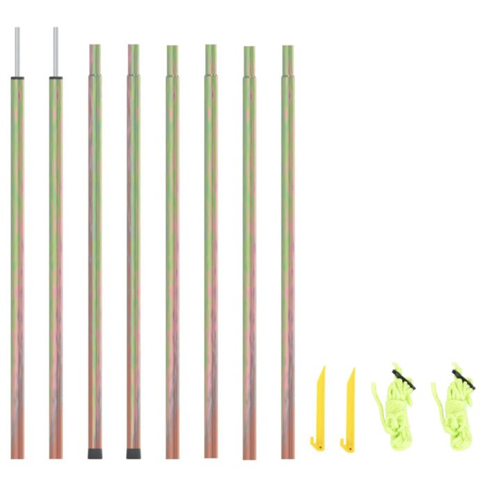 vidaXL Solseilstang 2 stk 250 cm galvanisert stål
