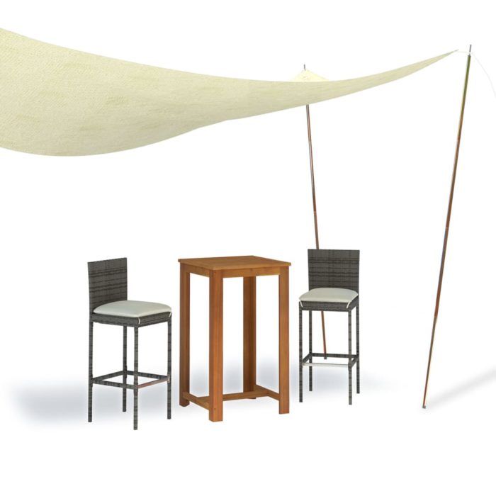 vidaXL Solseilstang 2 stk 250 cm galvanisert stål