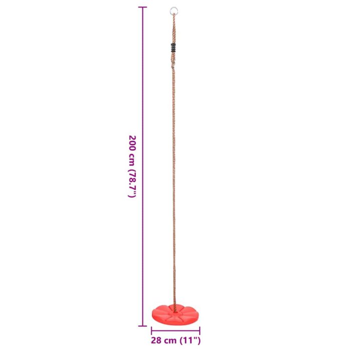 vidaXL Huskebrett 200 cm rød