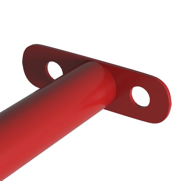 vidaXL Svingstenger 2 stk 125 cm stål rød