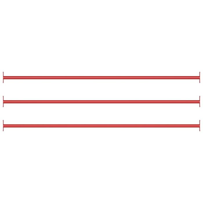 vidaXL Svingstenger 3 stk 125 cm stål rød