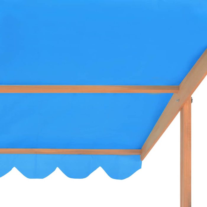 vidaXL Sandkasse med justerbart tak gran 115x115x115 cm