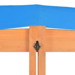 vidaXL Sandkasse med justerbart tak gran 115x115x115 cm