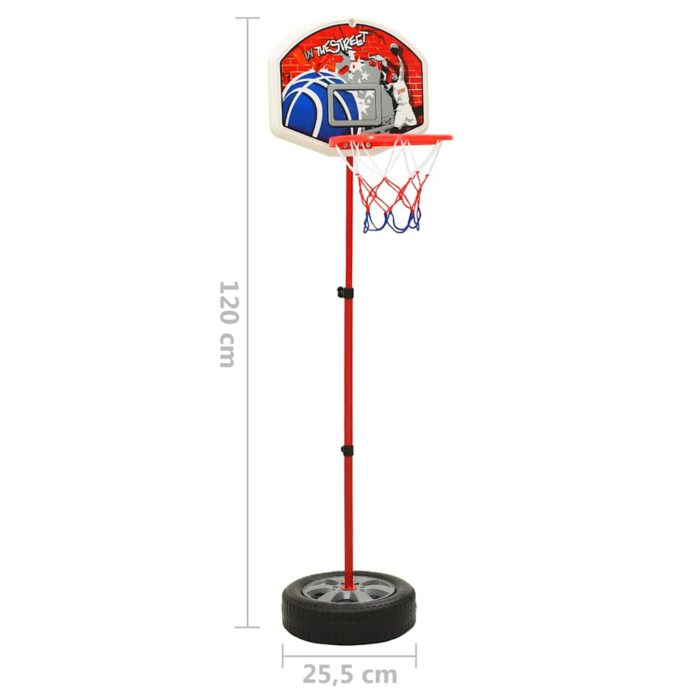 vidaXL Basketballsett for barn justerbart 120 cm