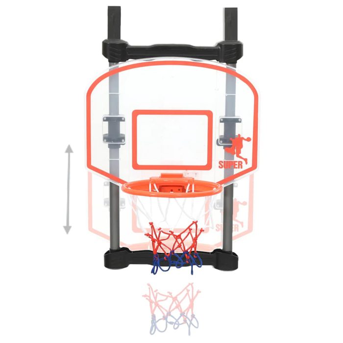 vidaXL Basketballsett for dør justerbart