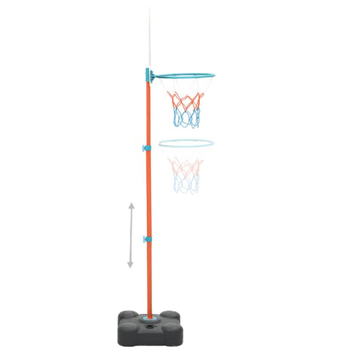 vidaXL Bærbart basketballsett justerbart 109-141 cm