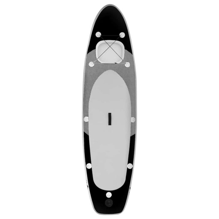 vidaXL Oppblåsbart padlebrettsett svart 360x81x10 cm
