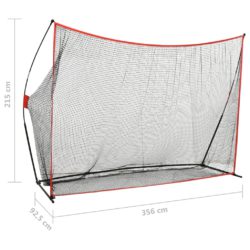 vidaXL Golftreningsnett 356×92,5×215 cm metall