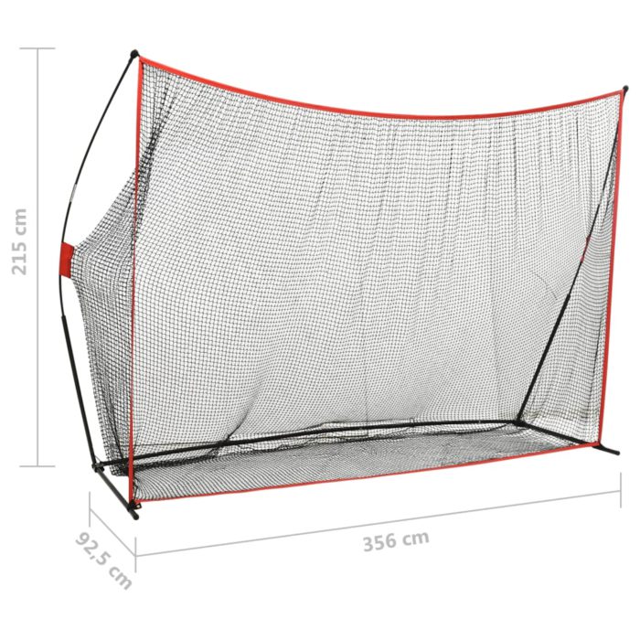 vidaXL Golftreningsnett 356×92,5×215 cm metall