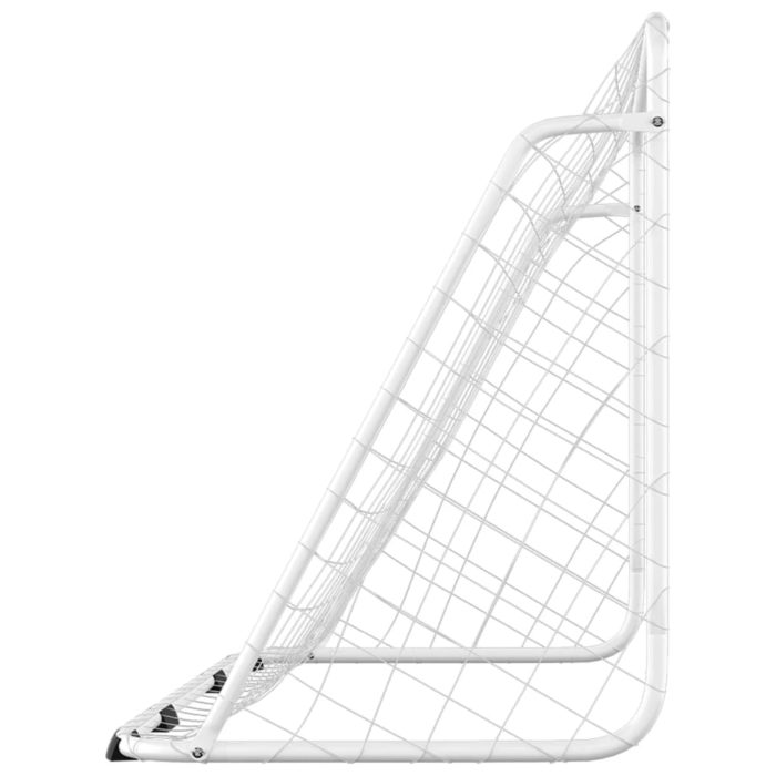 vidaXL Fotballmål med nett hvit 180x90x120 cm stål
