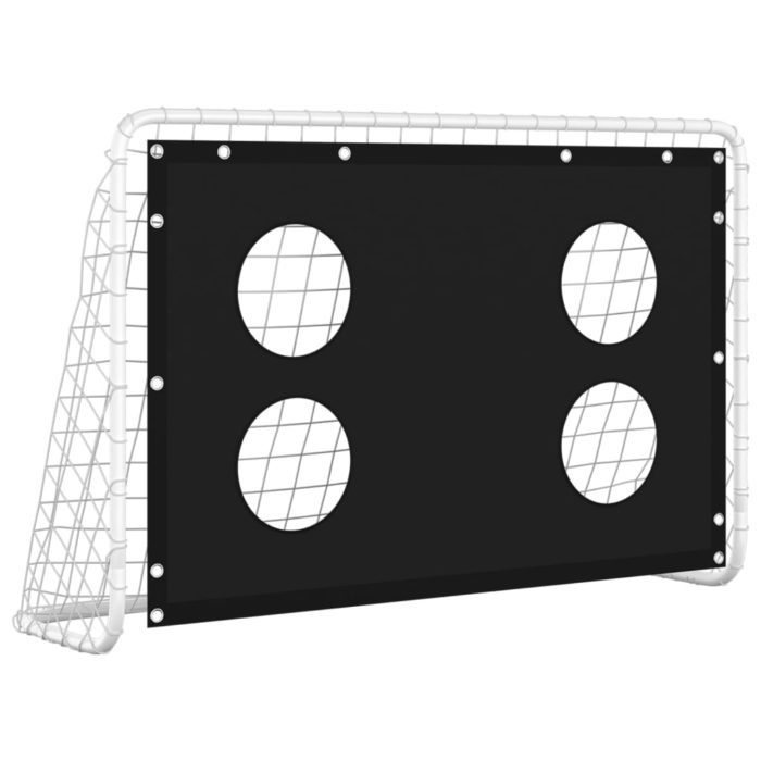 vidaXL Fotballmål treningsnett stål 184x61x122 cm