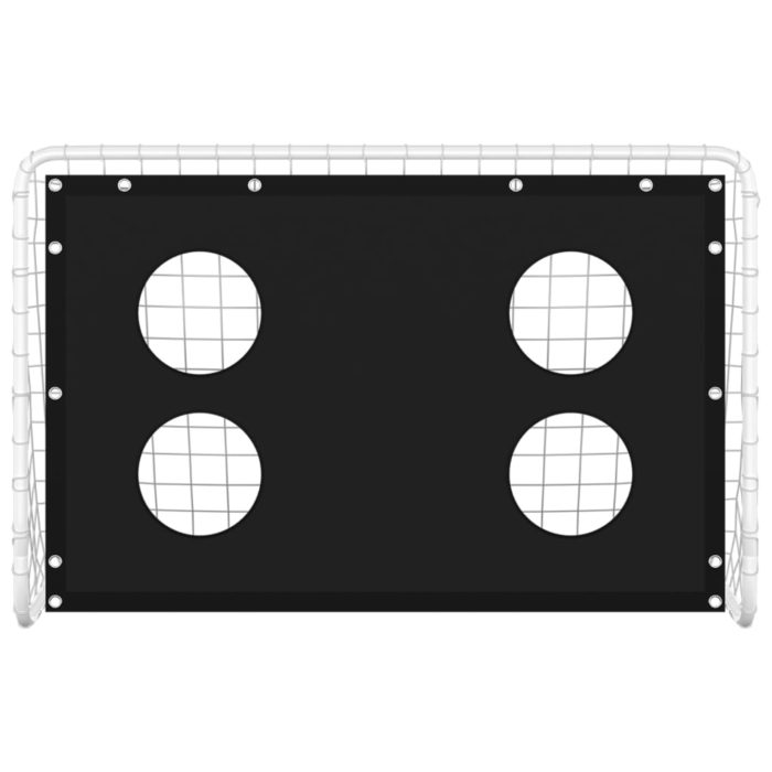 vidaXL Fotballmål treningsnett stål 184x61x122 cm