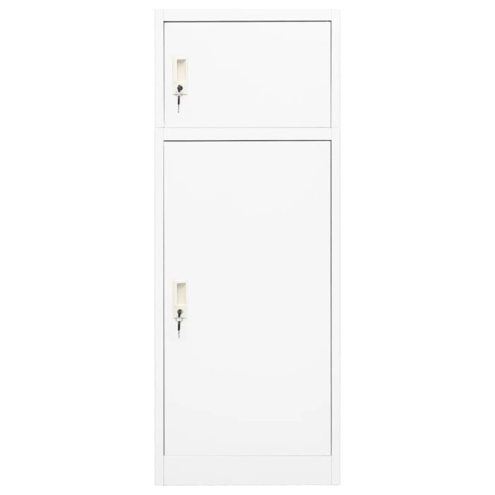 vidaXL Salskap hvit 53x53x140 cm stål