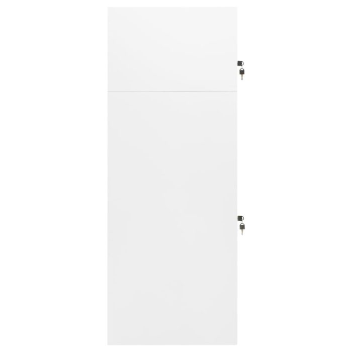 vidaXL Salskap hvit 53x53x140 cm stål