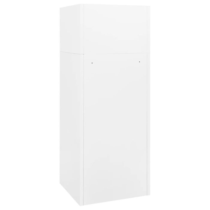 vidaXL Salskap hvit 53x53x140 cm stål