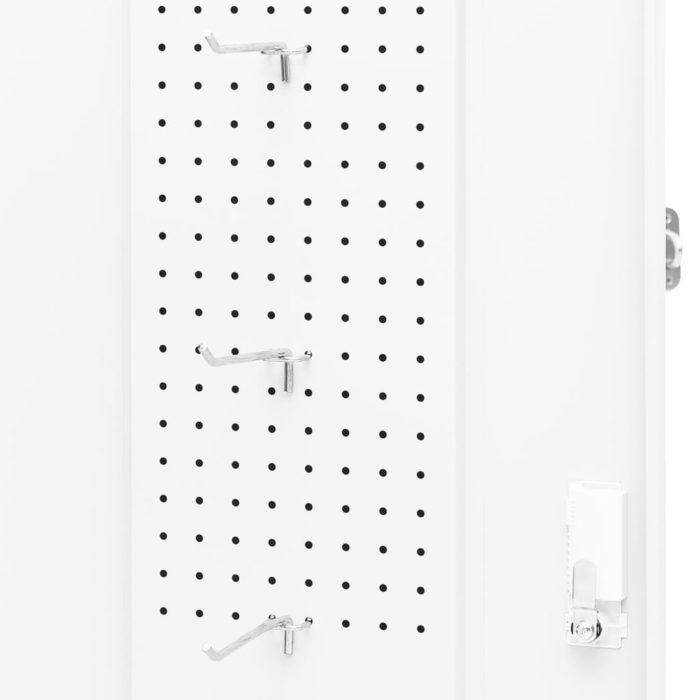 vidaXL Salskap hvit 53x53x140 cm stål