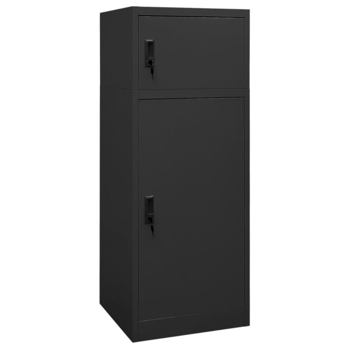 vidaXL Salskap antrasitt 53x53x140 cm stål