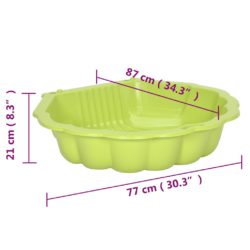 vidaXL Sandkasser 2 stk grønn 77x87x21 cm plast