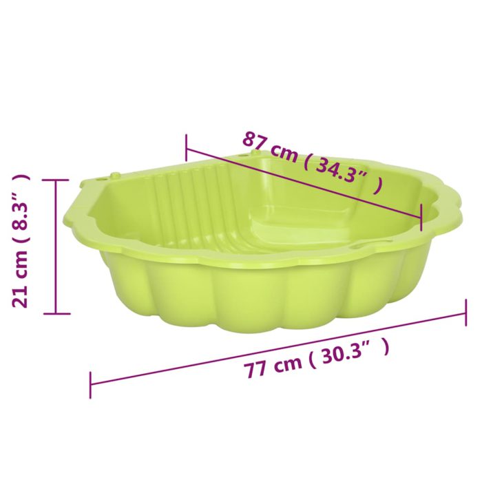 vidaXL Sandkasser 2 stk grønn 77x87x21 cm plast