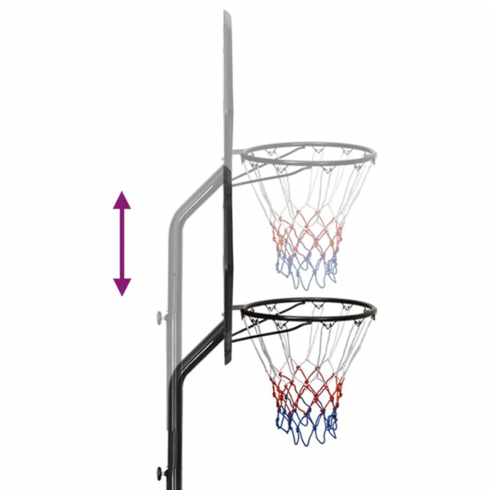 vidaXL Basketballstativ svart 282-352 cm polyeten