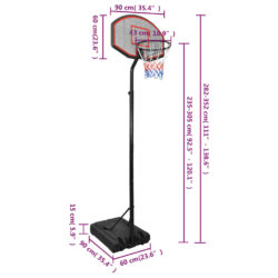 vidaXL Basketballstativ svart 282-352 cm polyeten