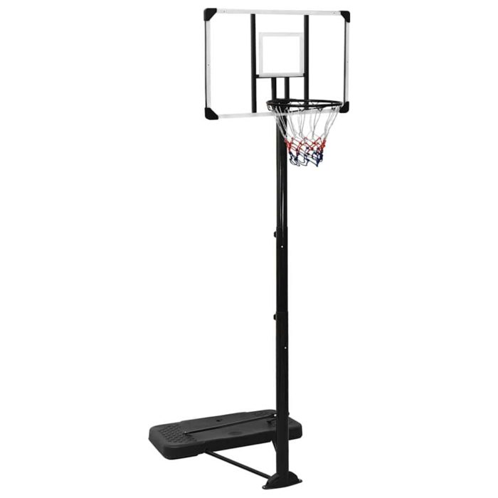 vidaXL Basketballplate gjennomsiktig 256-361 cm polykarbonat