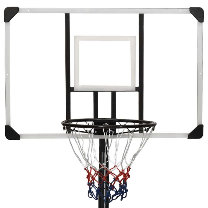 vidaXL Basketballplate gjennomsiktig 256-361 cm polykarbonat