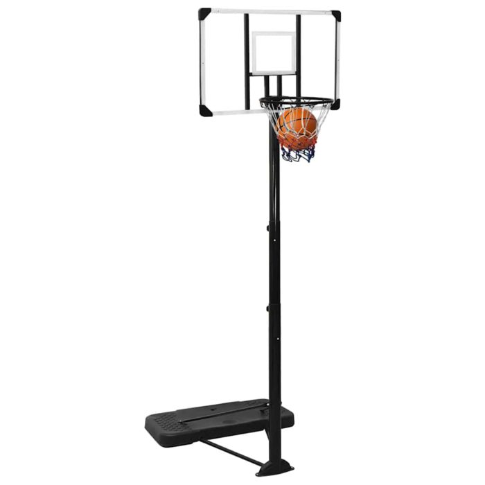 vidaXL Basketballplate gjennomsiktig 256-361 cm polykarbonat