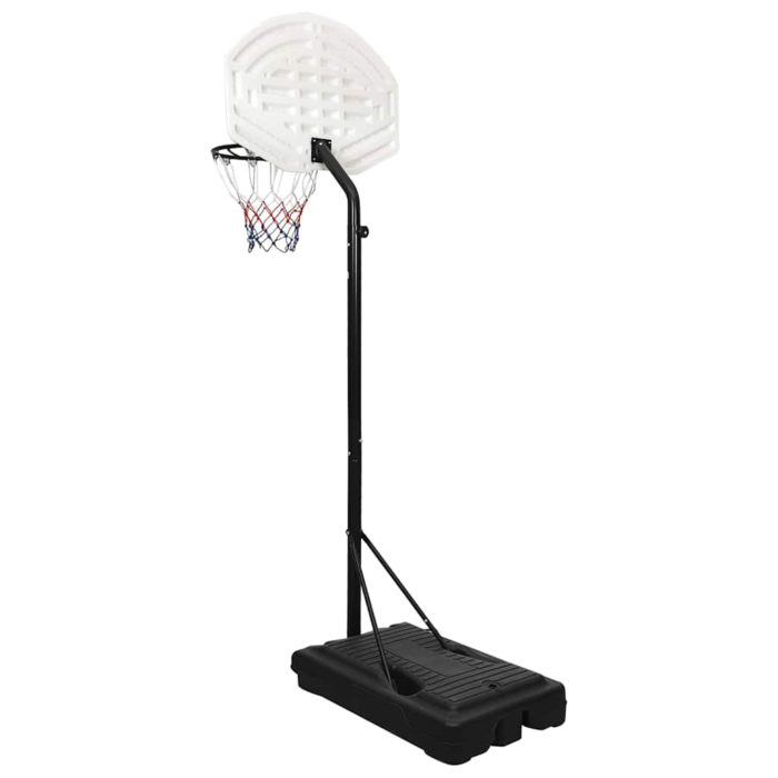 vidaXL Basketballstativ hvit 237-307 cm polyeten