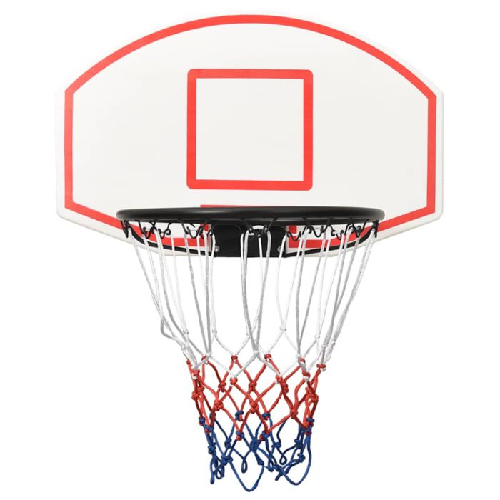 vidaXL Bakplate for basketballkurv hvit 71x45x2 cm polyeten