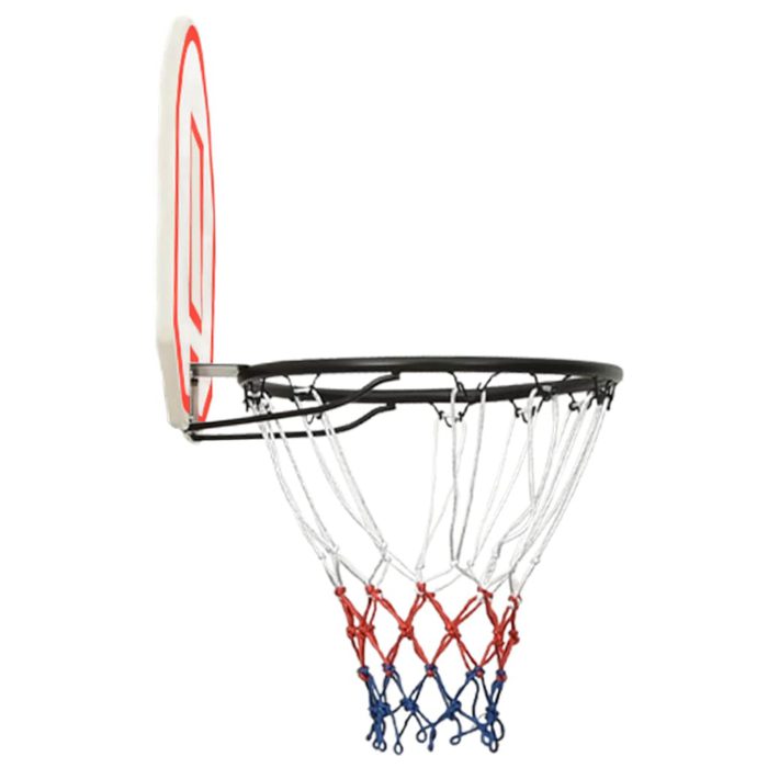 vidaXL Bakplate for basketballkurv hvit 71x45x2 cm polyeten