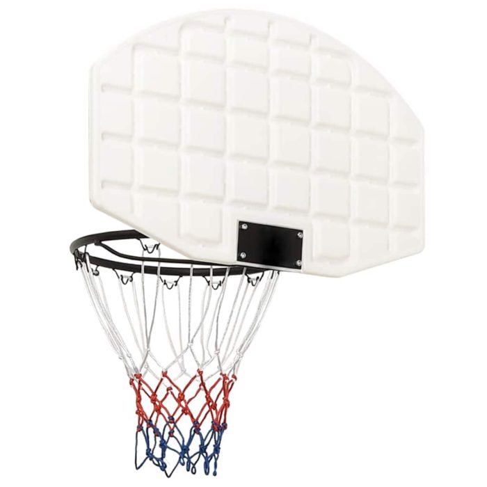 vidaXL Bakplate for basketballkurv hvit 71x45x2 cm polyeten