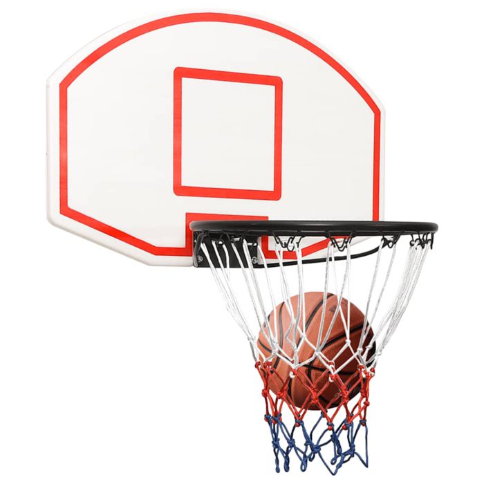 vidaXL Bakplate for basketballkurv hvit 71x45x2 cm polyeten