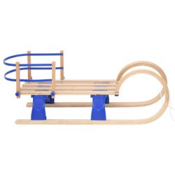 vidaXL Sammenleggbar kjelke med ryggstøtte 110 cm kryssfiner