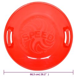 vidaXL Rundt akebrett rød 66,5 cm PP