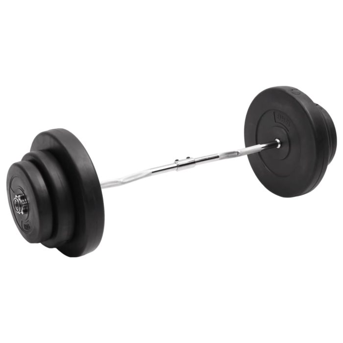 vidaXL Curl-vektstang med skiver 60 kg