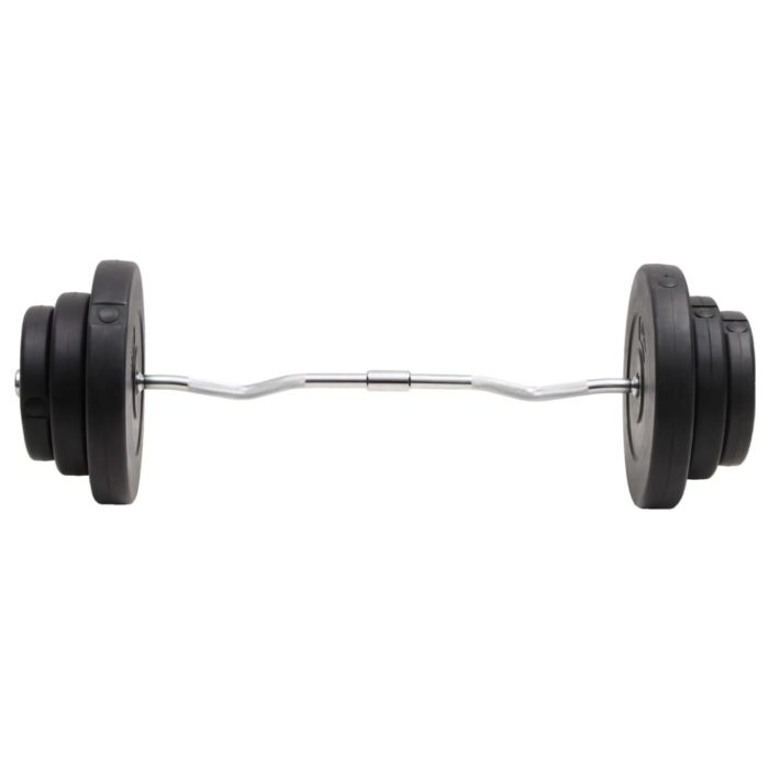 vidaXL Curl-vektstang med skiver 60 kg