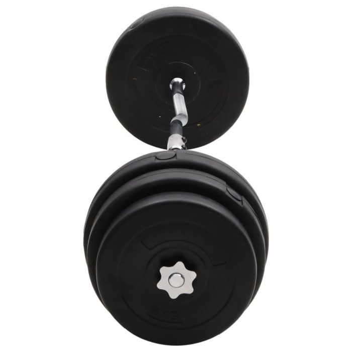 vidaXL Curl-vektstang med skiver 90 kg