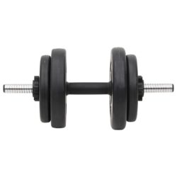 vidaXL Sett med vektstang og manual med skiver 90 kg